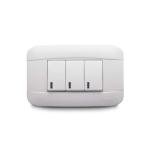 INTERRUPTOR TRIPLE C/LUZ PLATA