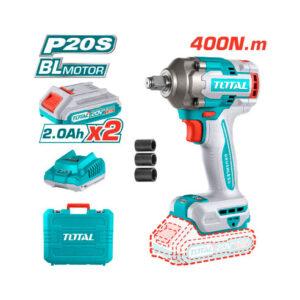 LLAVE DE IMPACTO INAL. 20V 500N.M DADO CUADRADRO 1/2 KIT 2 BAT + CARGADOR TOTAL