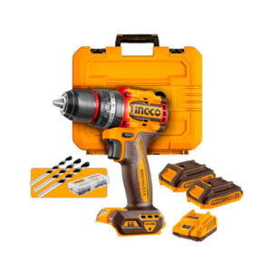 TALADRO DE IMPACTO 1/2 BL 20V 66N.M + 2 BAT 2.0AH+ CARG + MALETA INGCO